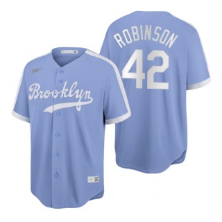 Jackie Robinson Brooklyn Dodgers Light Purple Cooperstown Collection Baseball Jersey