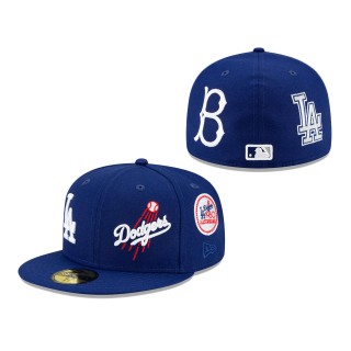 Los Angeles Dodgers Patch Pride 59FIFTY Fitted Hat Royal