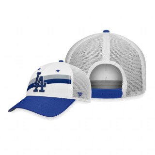 Los Angeles Dodgers White Prep Squad Trucker Snapback Hat