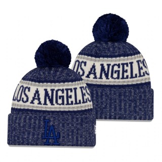 Los Angeles Dodgers Royal Primary Logo Sport Cuffed Knit Hat with Pom
