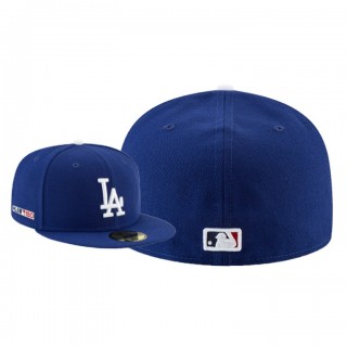 Men's Los Angeles Dodgers Royal MLB 150th Anniversary Patch 59FIFTY Fitted Hat