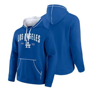 Los Angeles Dodgers Royal White Ultimate Champion Logo Pullover Hoodie