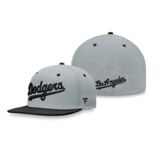 Los Angeles Dodgers Gray Black Team Fitted Hat