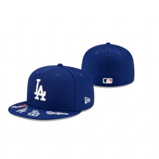 Dodgers Royal Visor Hit 59Fifty Fitted Hat