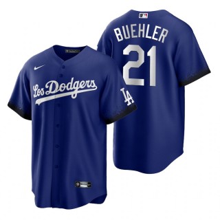 Los Angeles Dodgers Walker Buehler Royal 2021 City Connect Replica Jersey
