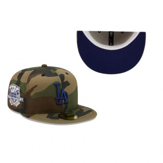 Los Angeles Dodgers Camo Woodland Undervisor 50th Anniversary Patch 59FIFTY Hat