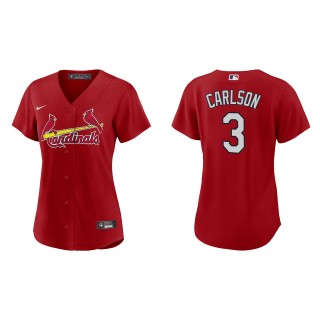 Dylan Carlson Women's St. Louis Cardinals Red Alternate Replica Jersey