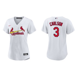 Dylan Carlson Women's St. Louis Cardinals White Home Official Replica Jersey