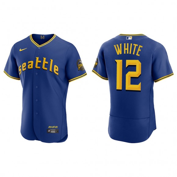 Evan White Seattle Mariners Royal 2023 City Connect Authentic Jersey