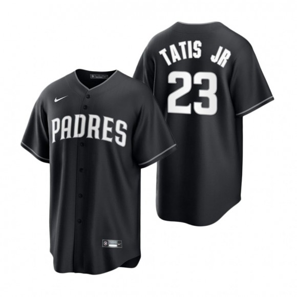 Fernando Tatis Jr. Padres Nike Black White Replica Jersey