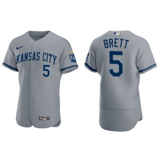 George Brett Kansas City Royals Gray 2022 Authentic Jersey