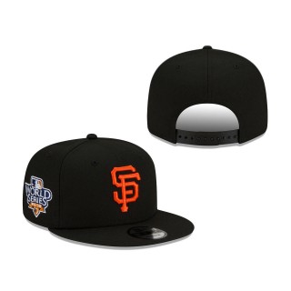Giants 2010 World Series Patch Up Snapback Hat Black