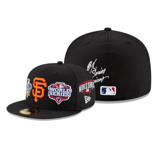 Giants 8x World Series Champions Black 59FIFTY Fitted Cap