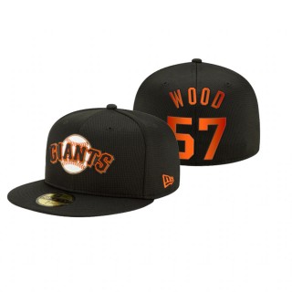 Giants Alex Wood Black 2021 Clubhouse Hat