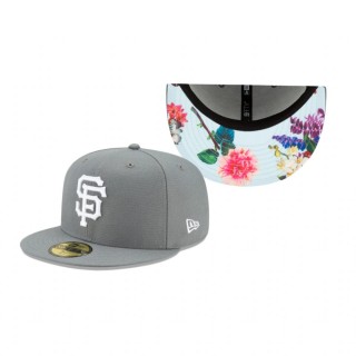 Giants Gray Floral Undervisor 59FIFTY Fitted Hat
