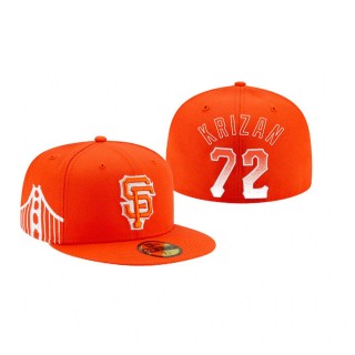 Giants Jason William Krizan 2021 City Connect 59FIFTY Orange Hat