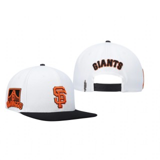 San Francisco Giants White Black Logo Snapback Hat