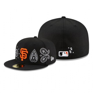 Giants Paisley Elements Orange Black 59FIFTY Fitted Cap