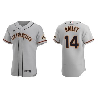 Patrick Bailey Giants Gray Authentic Road Jersey