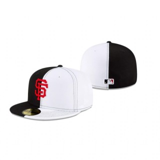 Giants Split Crown Black White 59Fifty Fitted Hat