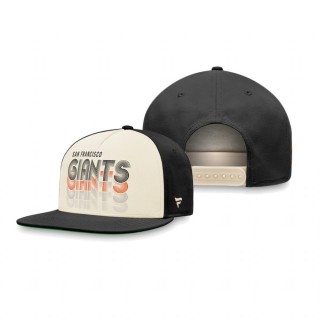 San Francisco Giants Cream Black True Classic Gradient Snapback Hat