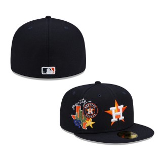 Houston Astros City Cluster 59FIFTY Fitted Hat Navy