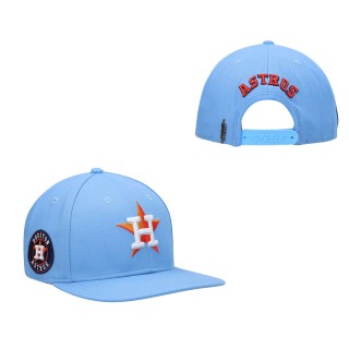 Houston Astros Pro Standard Light Blue Classic Wool Snapback Hat