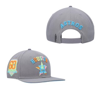 Houston Astros Pro Standard Washed Neon Snapback Hat Gray