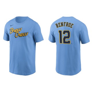 Hunter Renfroe Brewers Powder Blue 2022 City Connect Name & Number T-Shirt