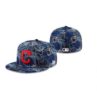 Indians Blue Cap Chaos 59FIFTY Fitted Hat