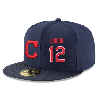 Cleveland Indians Francisco Lindor Navy 59FIFTY Fitted Hat