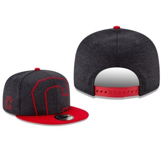 Indians Navy Red Stadium Collection Overshadow 9FIFTY Snapback Hat