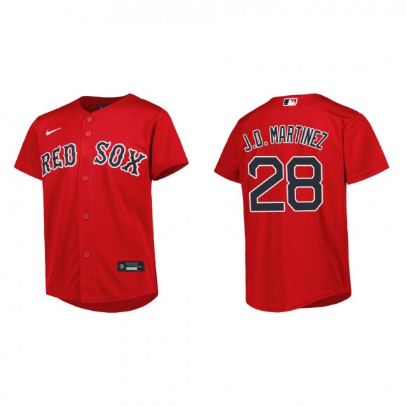 J.D. Martinez Youth Boston Red Sox Red Alternate Replica Jersey