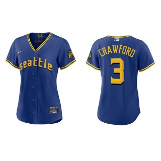 J.P. Crawford Women's Seattle Mariners Royal 2023 City Connect Replica Jersey