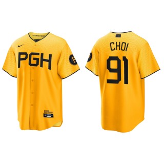Ji-Man Choi Pittsburgh Pirates Gold City Connect Replica Jersey