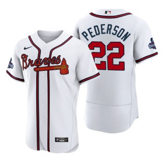 Joc Pederson Atlanta Braves White 2021 World Series Champions Authentic Jersey