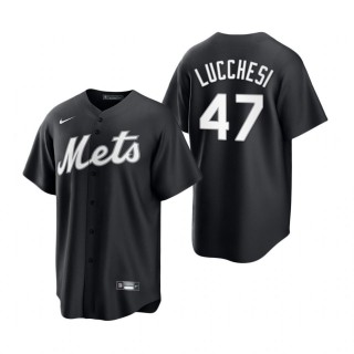 Joey Lucchesi Mets Nike Black White Replica Jersey