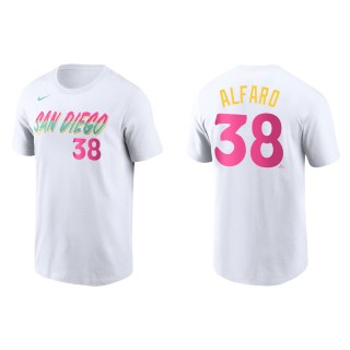 Jorge Alfaro San Diego Padres White 2022 City Connect Name & Number T-Shirt