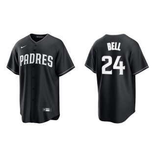 Men's San Diego Padres Josh Bell Black White Replica Official Jersey