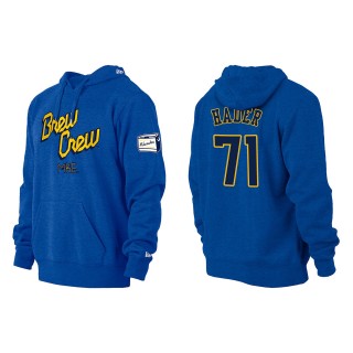 Josh Hader Brewers Royal 2022 City Connect Pullover Hoodie