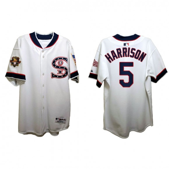 Josh Harrison Chicago White Sox 1917 Throwback Independence Day Stars Stripes Jersey