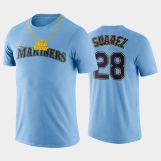 Seattle Mariners JROD Squad Limited Edition #28 Eugenio Suarez Blue T-Shirt