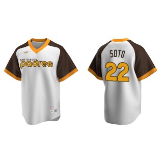 Men's San Diego Padres Juan Soto White Cooperstown Collection Home Jersey