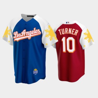 Los Angeles Dodgers Justin Turner #10 2022 Royal Red Filipino Heritage Night Jersey