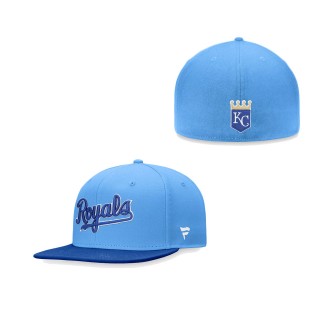 Men's Kansas City Royals Light Blue Royal Iconic Multi Patch Fitted Hat