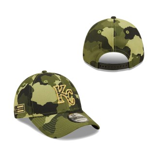 Kansas City Royals New Era Camo 2022 Armed Forces Day 9FORTY Snapback Adjustable Hat