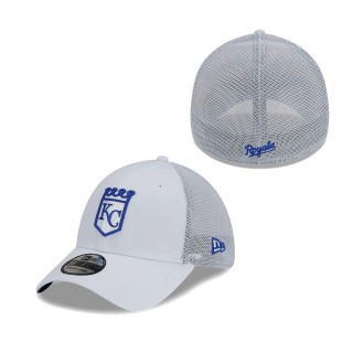 Kansas City Royals White 2022 Batting Practice 39THIRTY Flex Hat