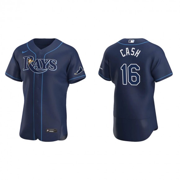 Kevin Cash Men's Tampa Bay Rays Navy Alternate Authentic Jersey