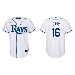 Kevin Cash Youth Tampa Bay Rays White Home Replica Jersey