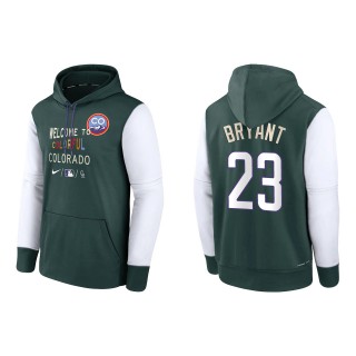Kris Bryant Colorado Rockies Green Authentic Collection 2022 City Connect Therma Performance Pullover Hoodie
